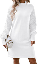 Pink Queen Women's Long Sleeve Sweater Mini Dress - Cozy Everyday