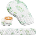 3 in 1 Ergonomic Mouse Pad and Keyboard Wrist Rest - Green Plant
