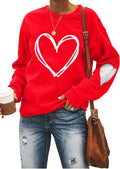 Valentine's Day Love Heart Sweatshirt by Vircreate