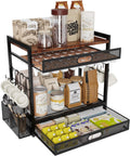 Coffee Bar Organizer Station with CoffeePod Drawer and Mug Holder