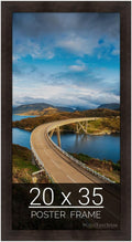 wallsthatspeak 20x35 Espresso Brown Picture Frame - Slim Profile