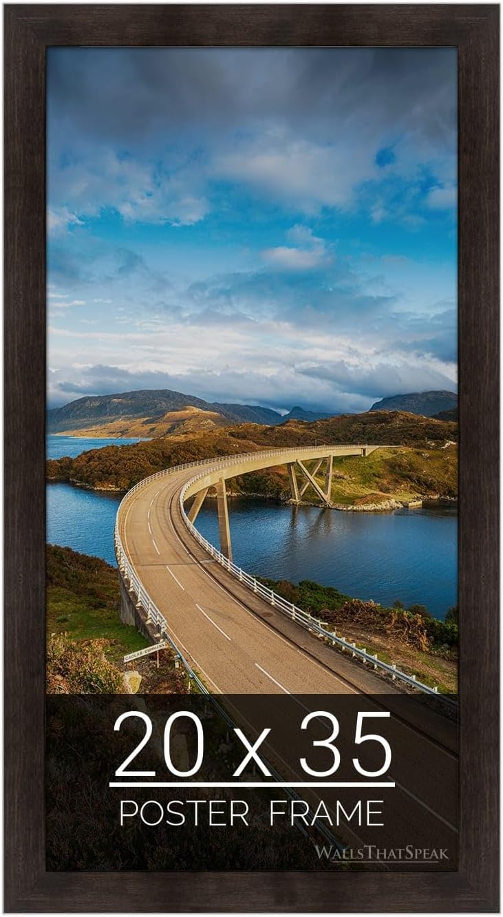 Espresso Brown Picture Frame for 20x35 Puzzles and Artwork
