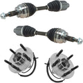 TRQ Front Drivetrain Kit CV Axle Shaft Wheel Hub Bearing Assembly