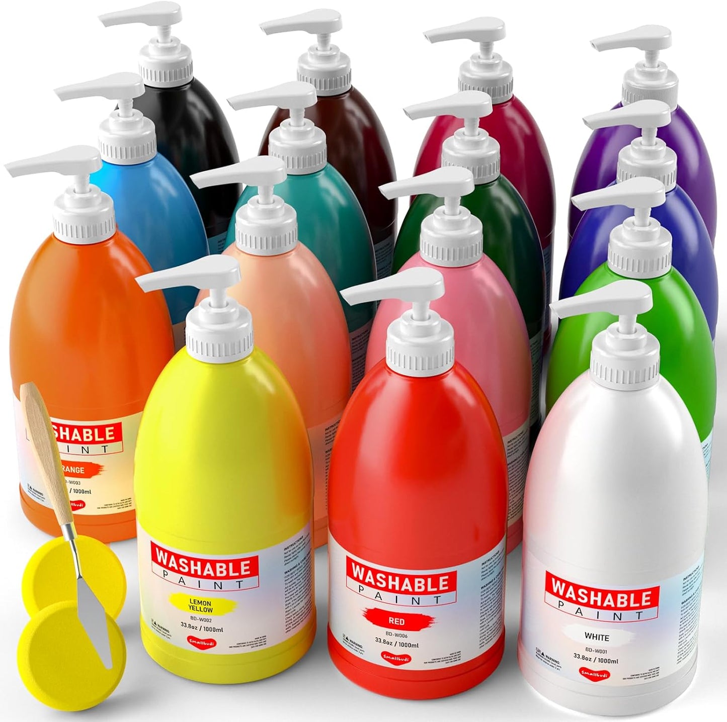 15 Colors Large Washable Paint Set for Kids Art Projects