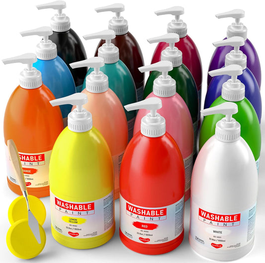 15 Colors Large Washable Paint Set for Kids Art Projects