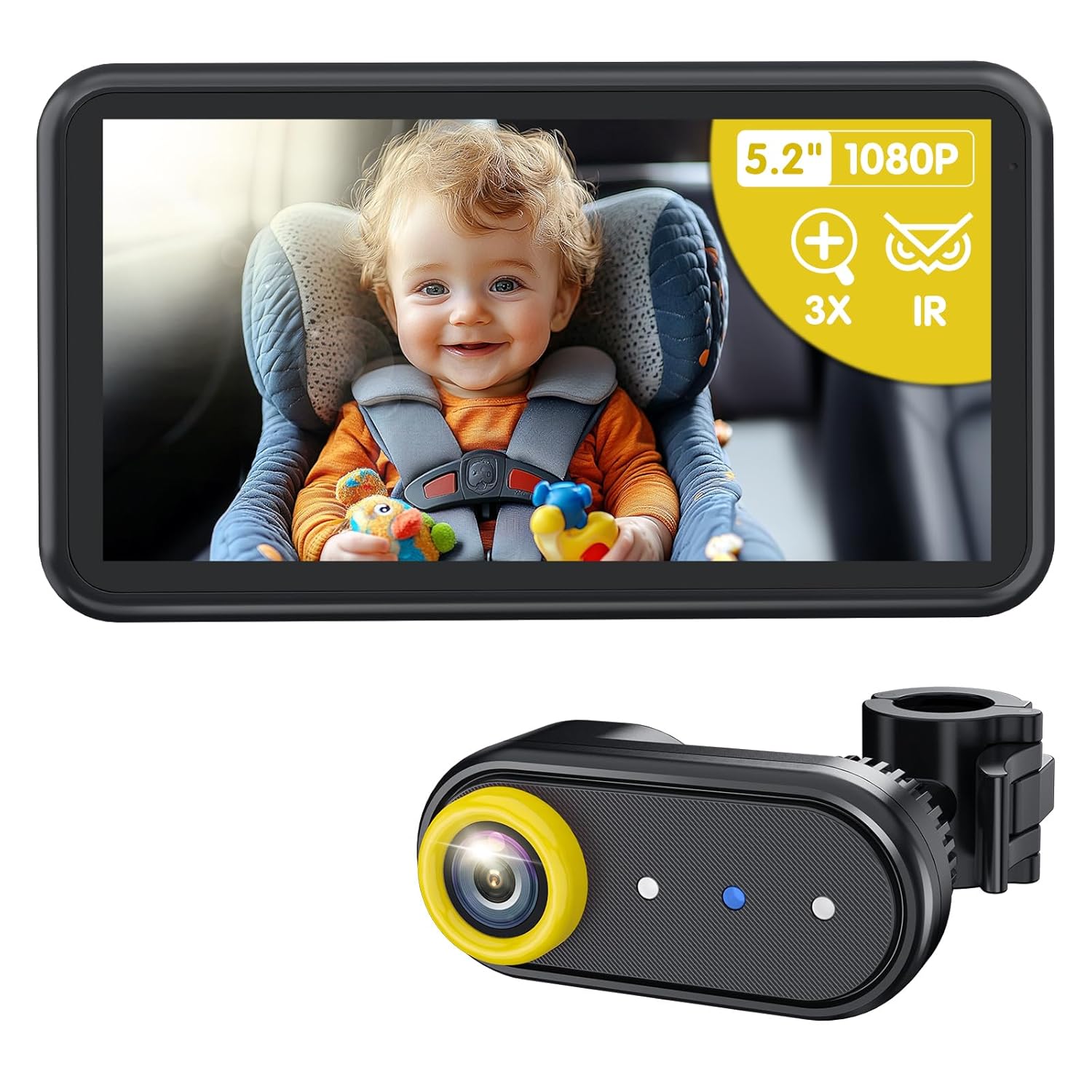 BM2A Baby Car Camera with Night Vision & 5.2in Display