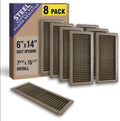 Floor Register 6x14 Metal Louvered Vent Cover - Walkable 8 Pack