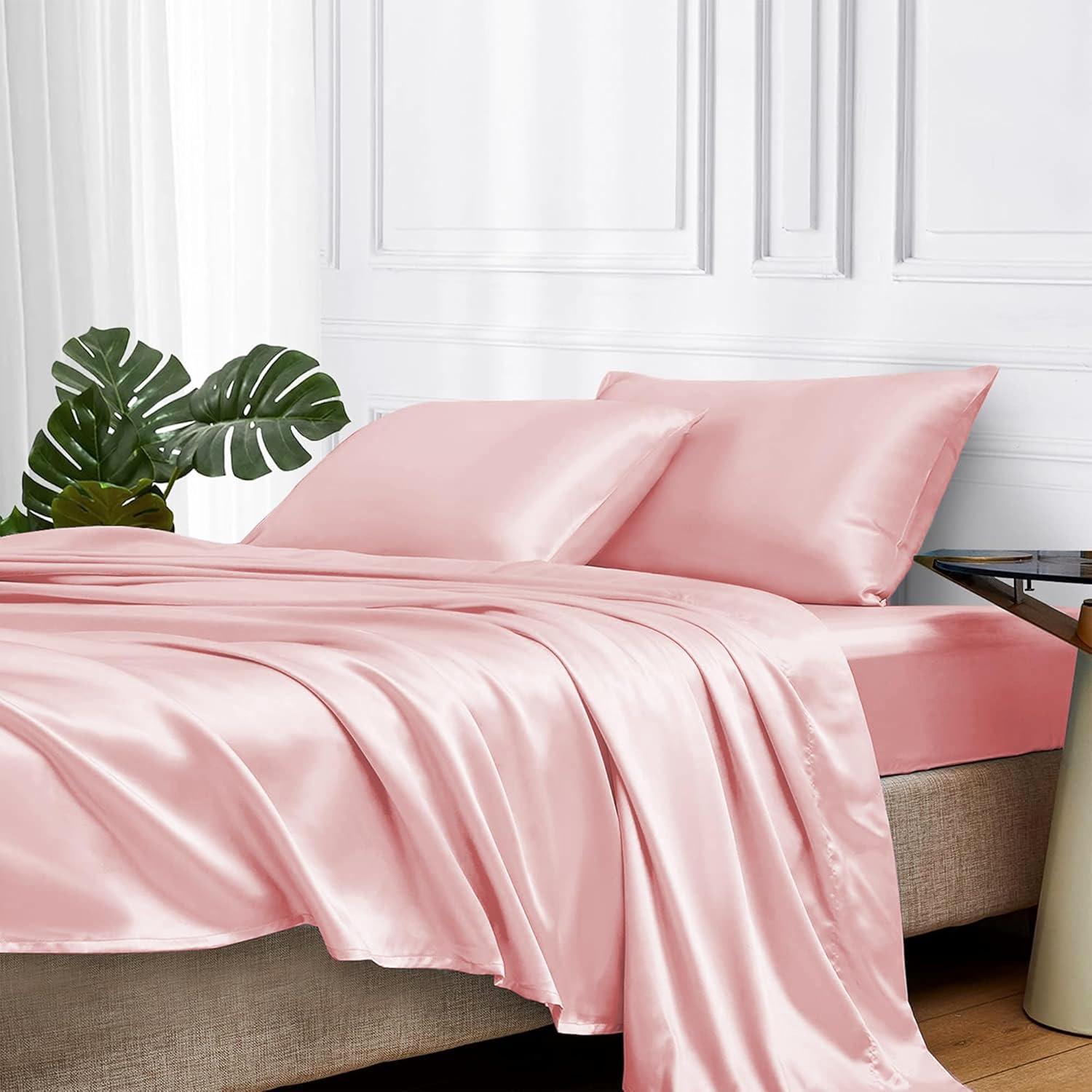 Satin Bed Sheets King Size Set for Luxurious Comfort and Style