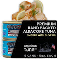 Sushi-grade Wild Albacore Tuna Fish - Brick Smoked Olive Oil (6x5 oz)