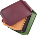 Plastic Fast Food Trays for Eating, 17in x 11.8in Set of 4 - Durable