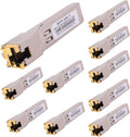 10PCS 1000BASE-T Gigabit SFP to RJ45 Copper Transceiver - 1.25G SFP-T