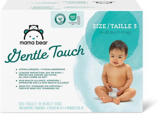 Mama Bear Hypoallergenic Diapers, Size 3, 168 Count