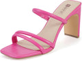 IDIFU IN3 Strappy Chunky Block Heels Square Toe - Comfortable Daywear