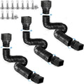 3 pack Flexible Rain Gutter Downspout Extensions - Extend 21 to 60 in