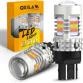 7443 Switchback LED Bulbs Dual Color Amber/White - Bright Upgrade