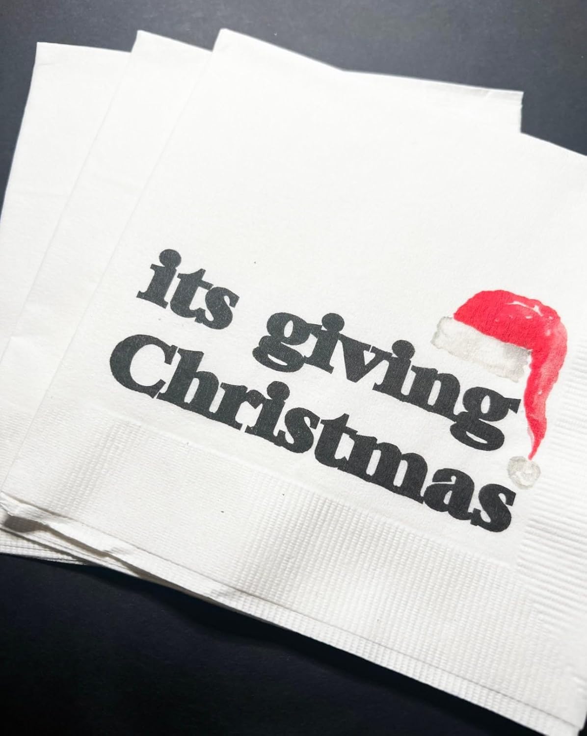Festive Set of 25 Funny Christmas Cocktail Napkins