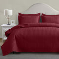 Maple&Stone Quilt Set King Size Burgundy - Lightweight All-Season