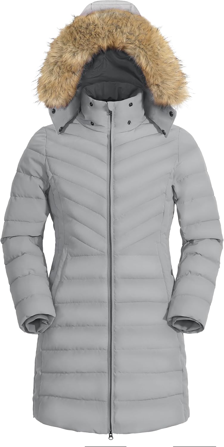 Pioneer Camp Women's Winter Coats: Warm Thicken Puffer Jacket