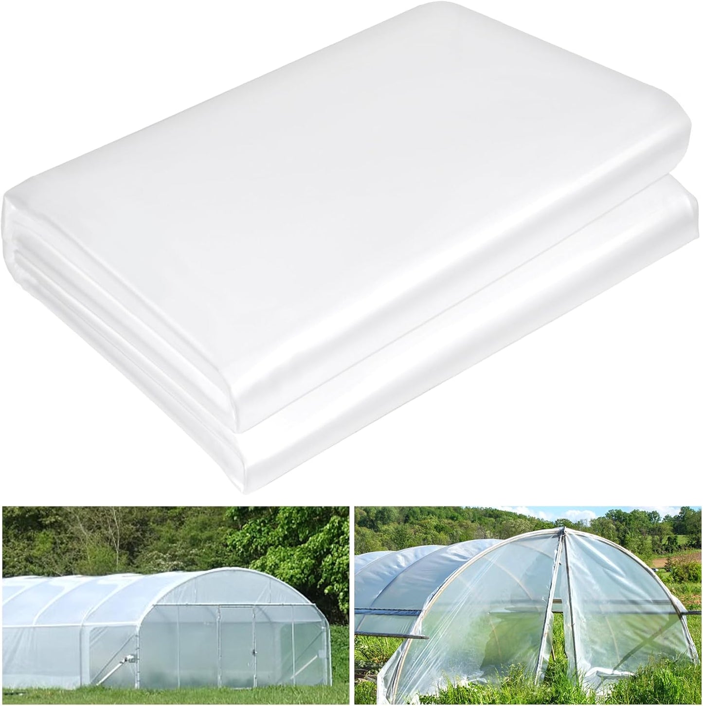 16 x 26 FT Clear Greenhouse Plastic Sheeting for All Seasons