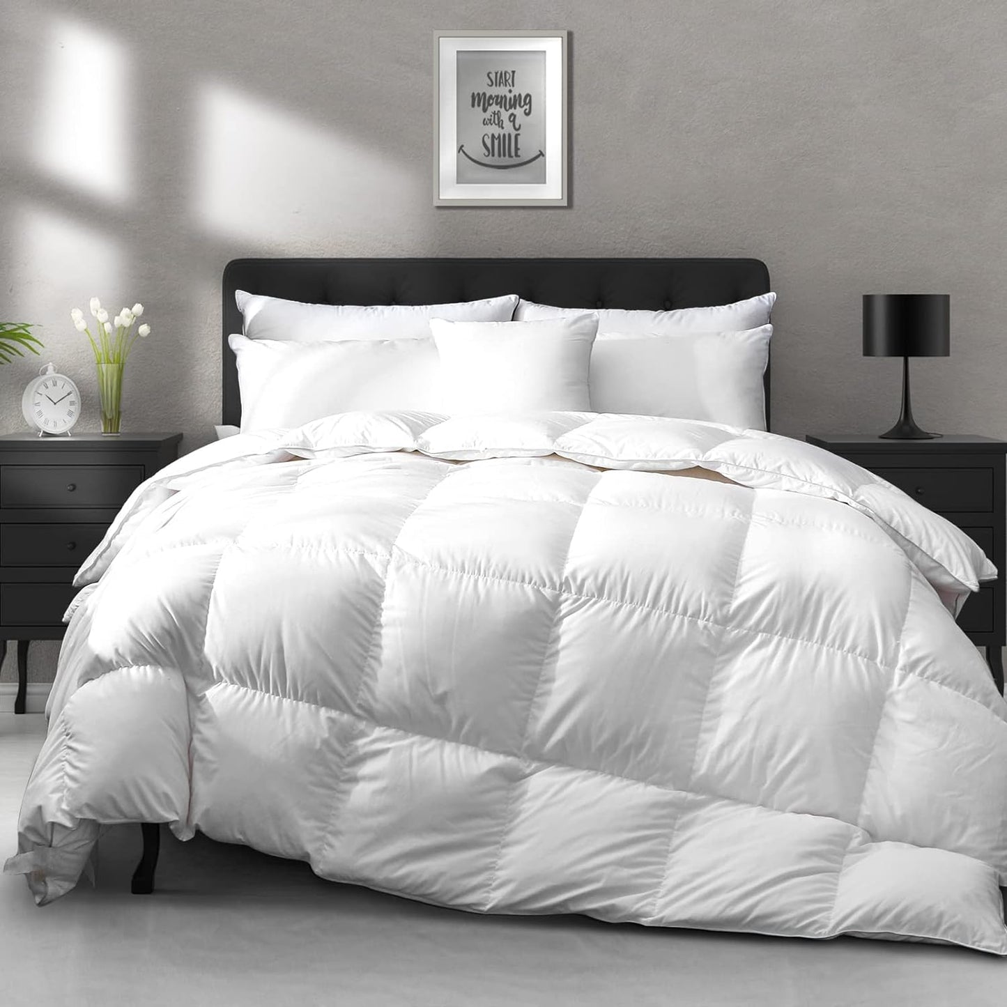 APSMILE Heavyweight Down Feather Comforter for Colder Weather