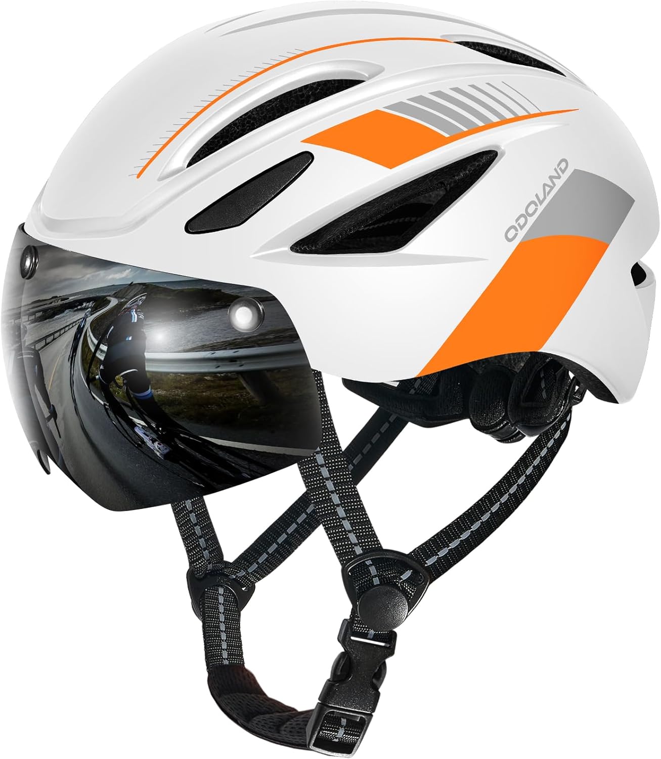 Odoland Bike Helmet with Magnetic Sun Visor for Safe Rides