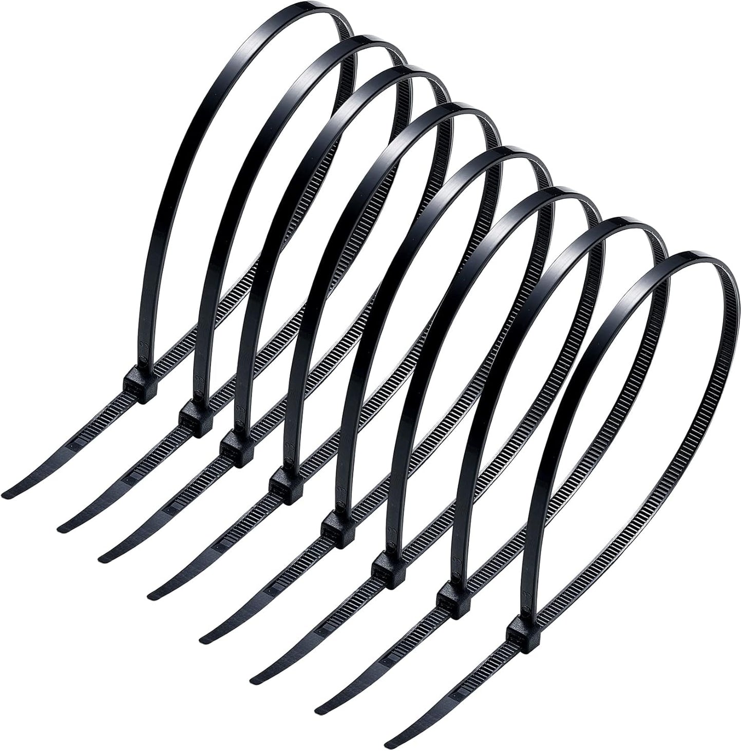 JPZY Heavy Duty 12 Cable Ties - 100pcs - Indoor & Outdoor Use