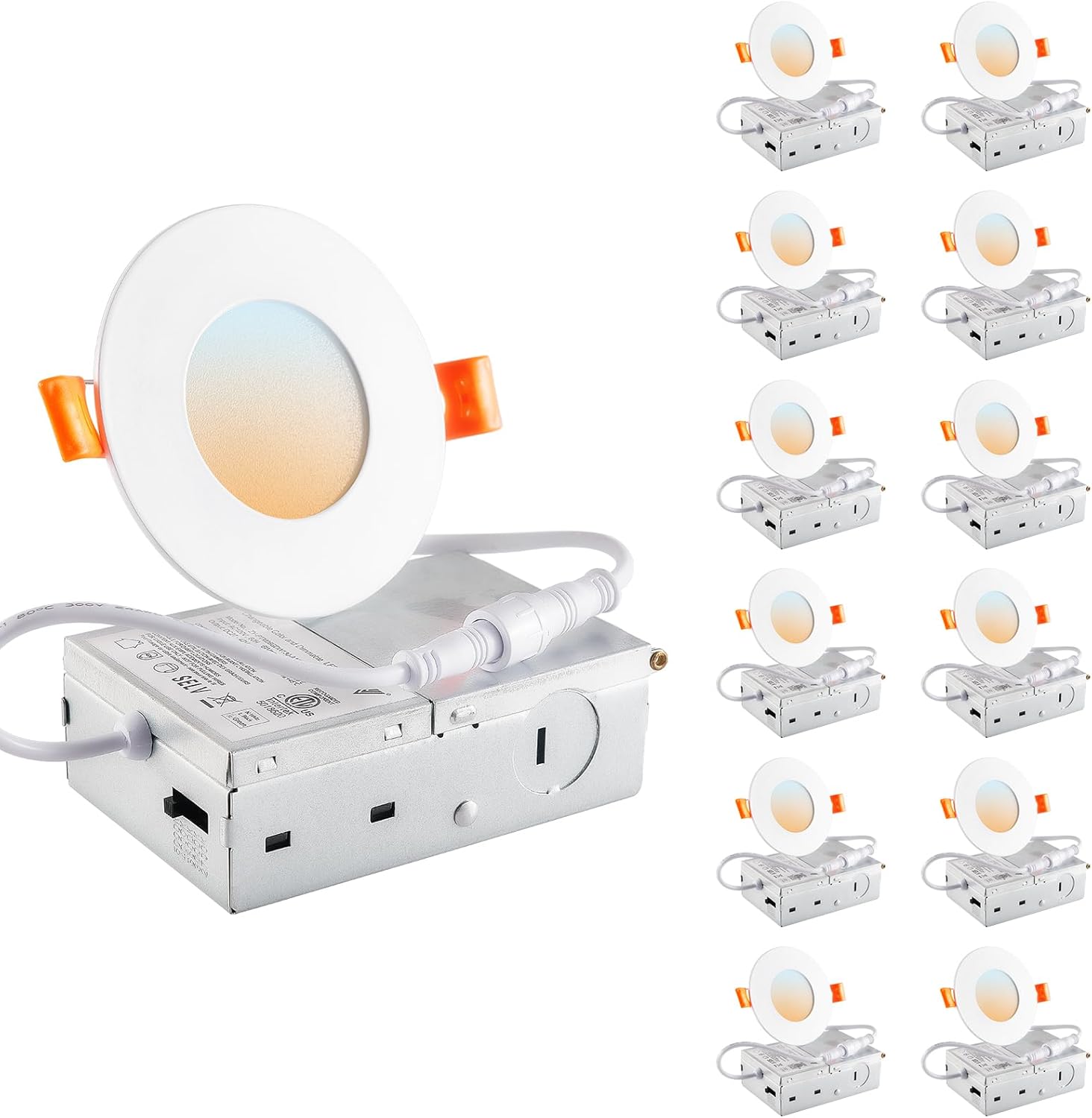 DINGLILIGHTING LED Recessed Ceiling Light: Ultra-Thin 3in Design