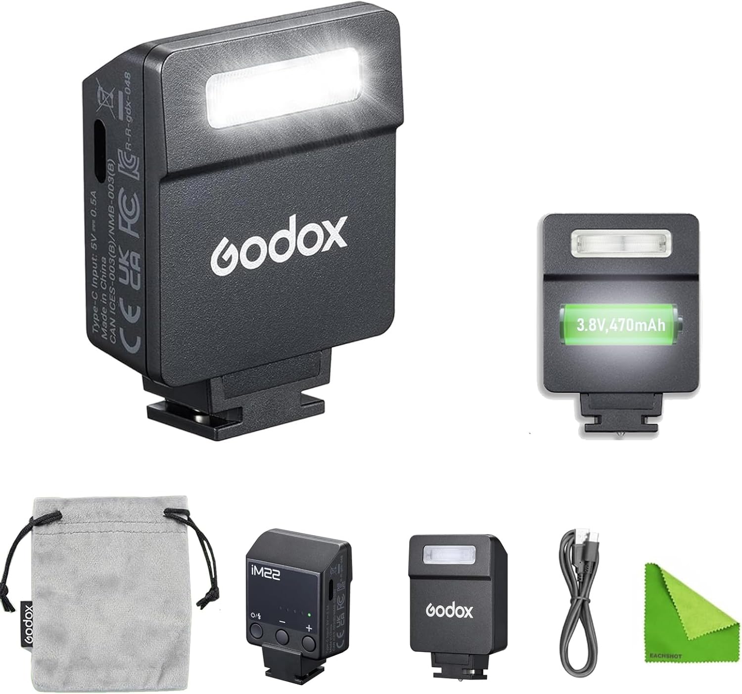 Godox iM22 Mini Camera Flash Speedlite for Canon Fuji Sony Nikon