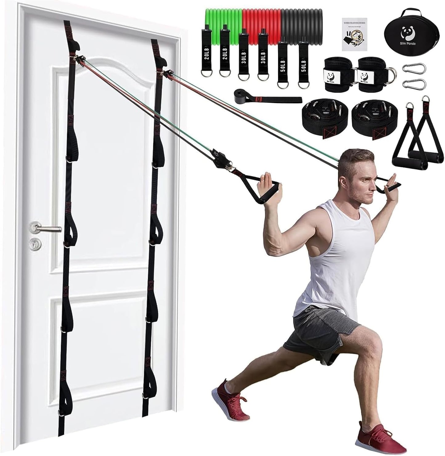 Slim Panda Door Anchor Strap for Resistance Bands Workouts