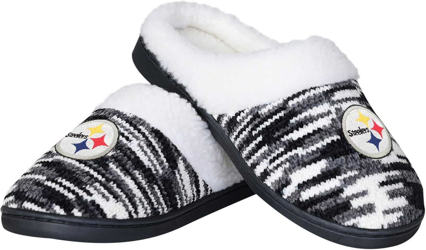 FOCO NFL Sherpa Lined Colorblend Cup Sole Slippers Review