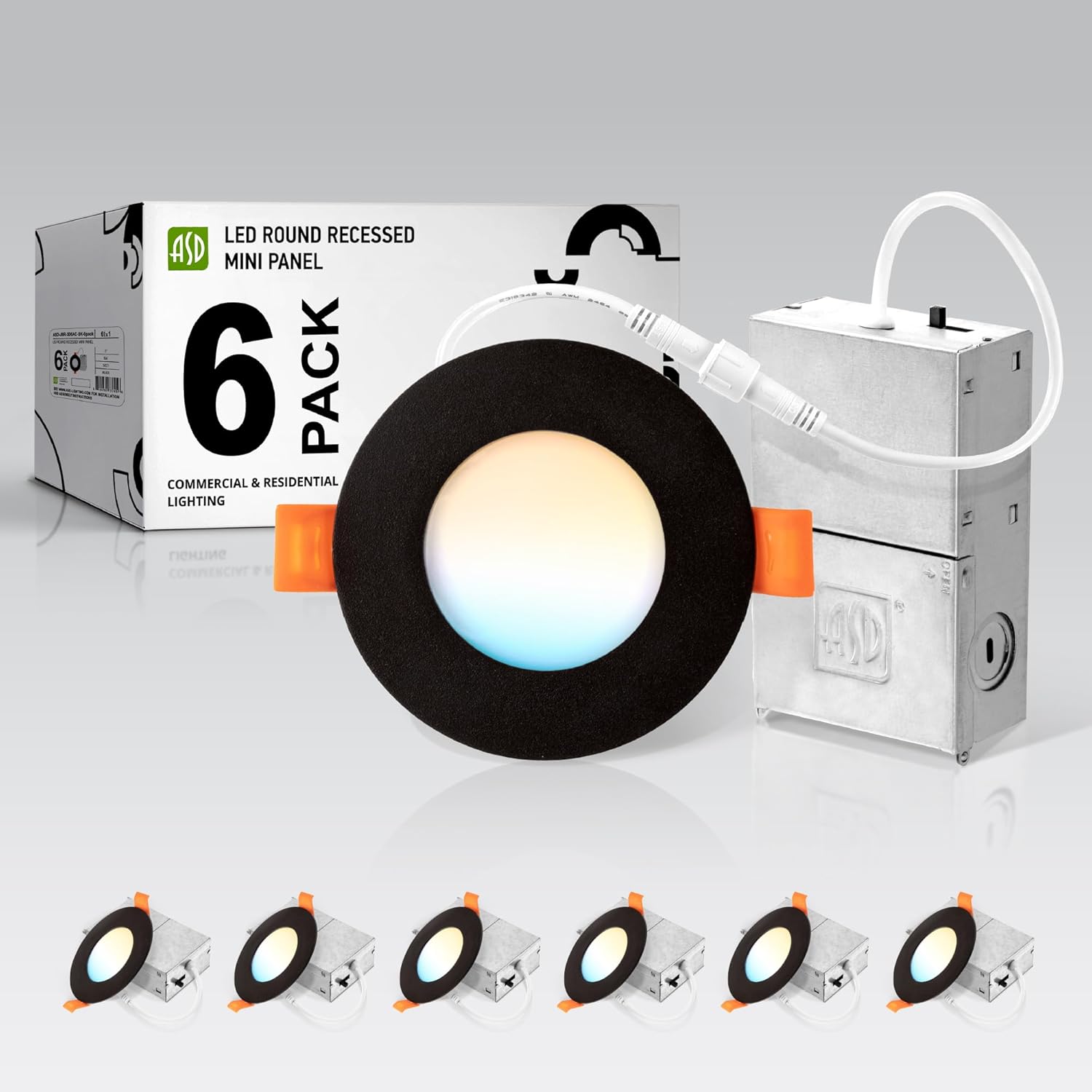 ASD 3 Inch LED Recessed Light Pack with Dimmable Features