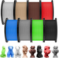 Multicolor Metallic PLA Filament Bundle 1.75mm 2 kg - Matte & Silk Mix