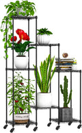 Abimars 59in Plant Stand with Wheels - Adjustable, Stable Display
