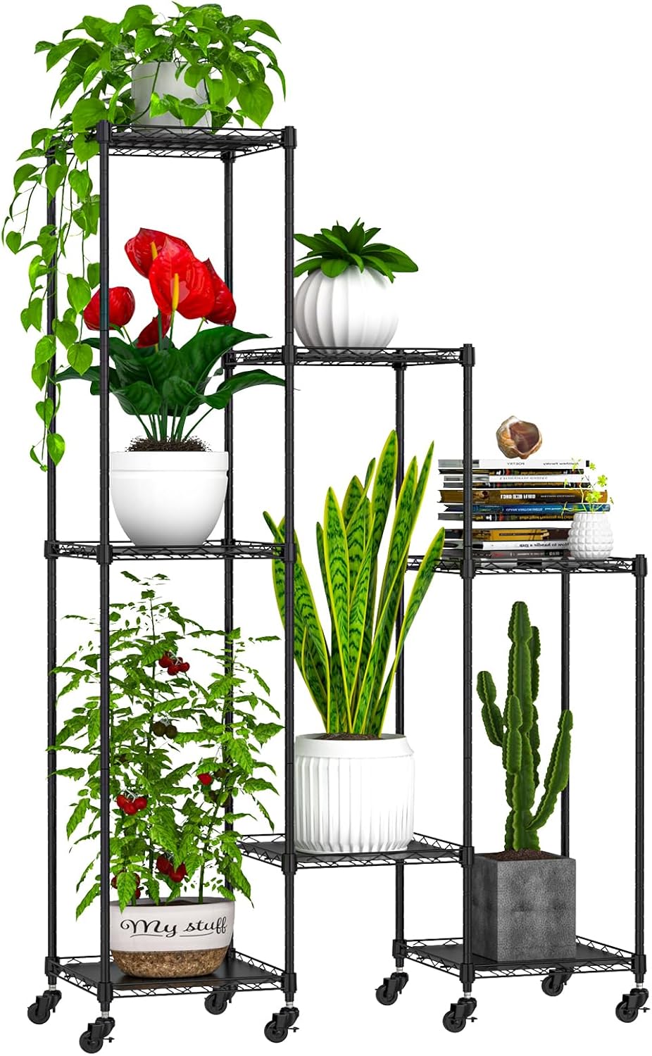 59in Plant Stand with Wheels for Indoor and Outdoor Use