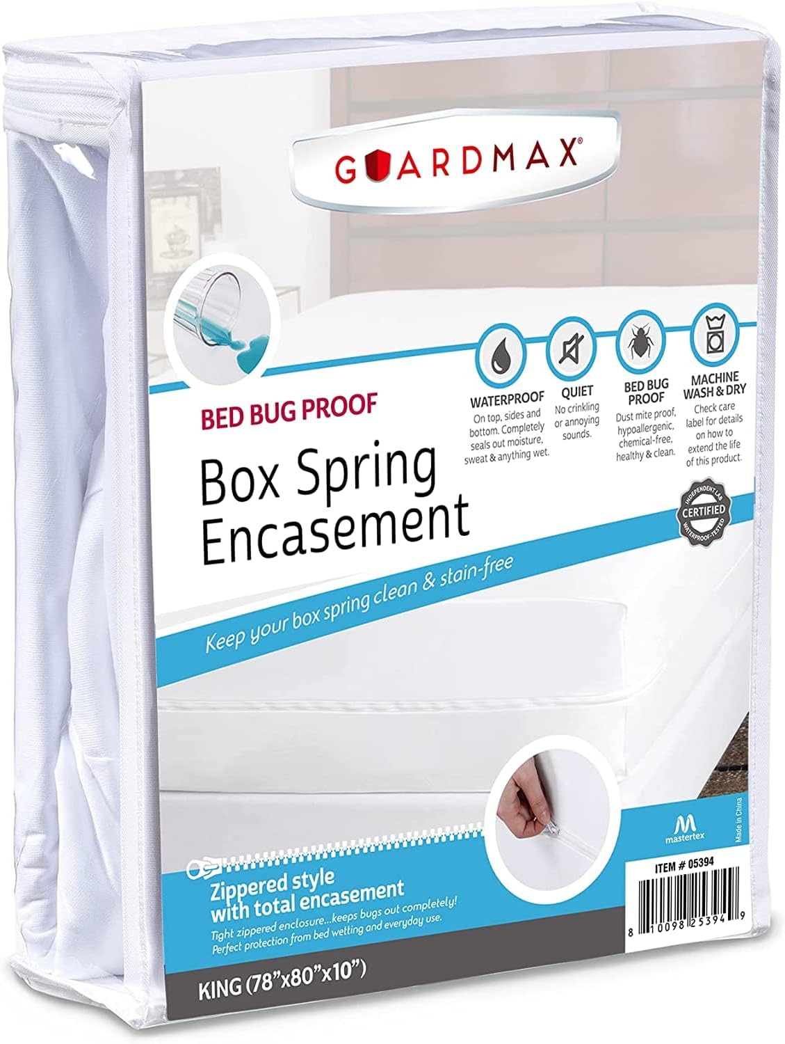 Guardmax Premium Box Spring Cover - Waterproof Bed Bug Proof