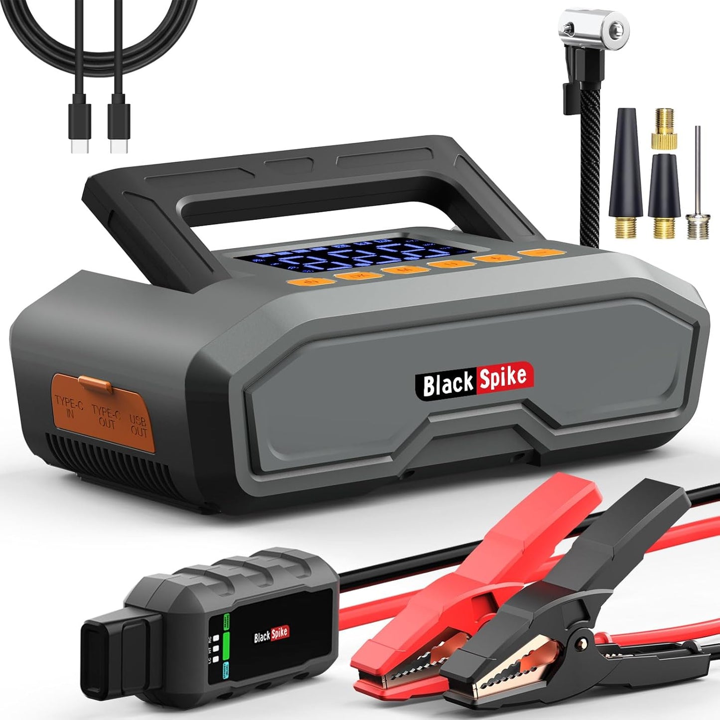 BlackSpike 10-in-1 Car Jump Starter & Compressor - Portable Powerhouse