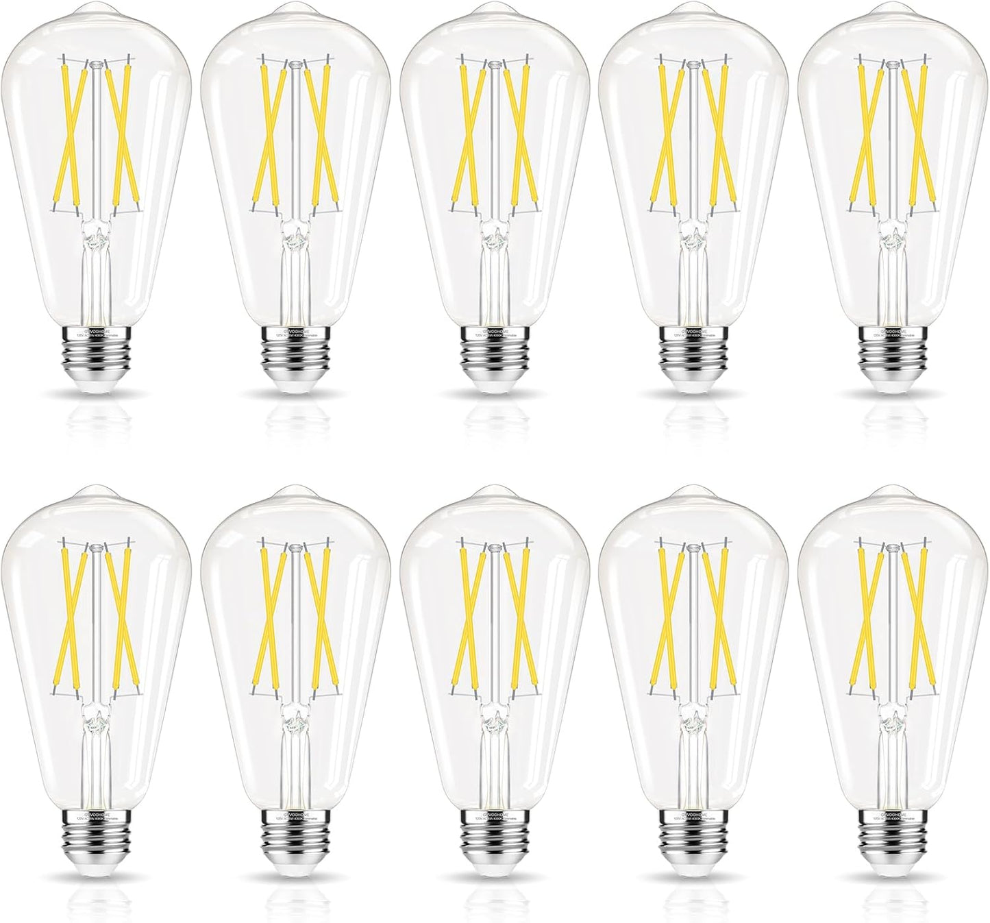 LED Edison Bulbs Dimmable E26 60W Equivalent Cool White 4000K