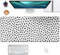Large Boho Polka Dot Desk Pad - Non-Slip, Stitched Edges - XCDZLNDL