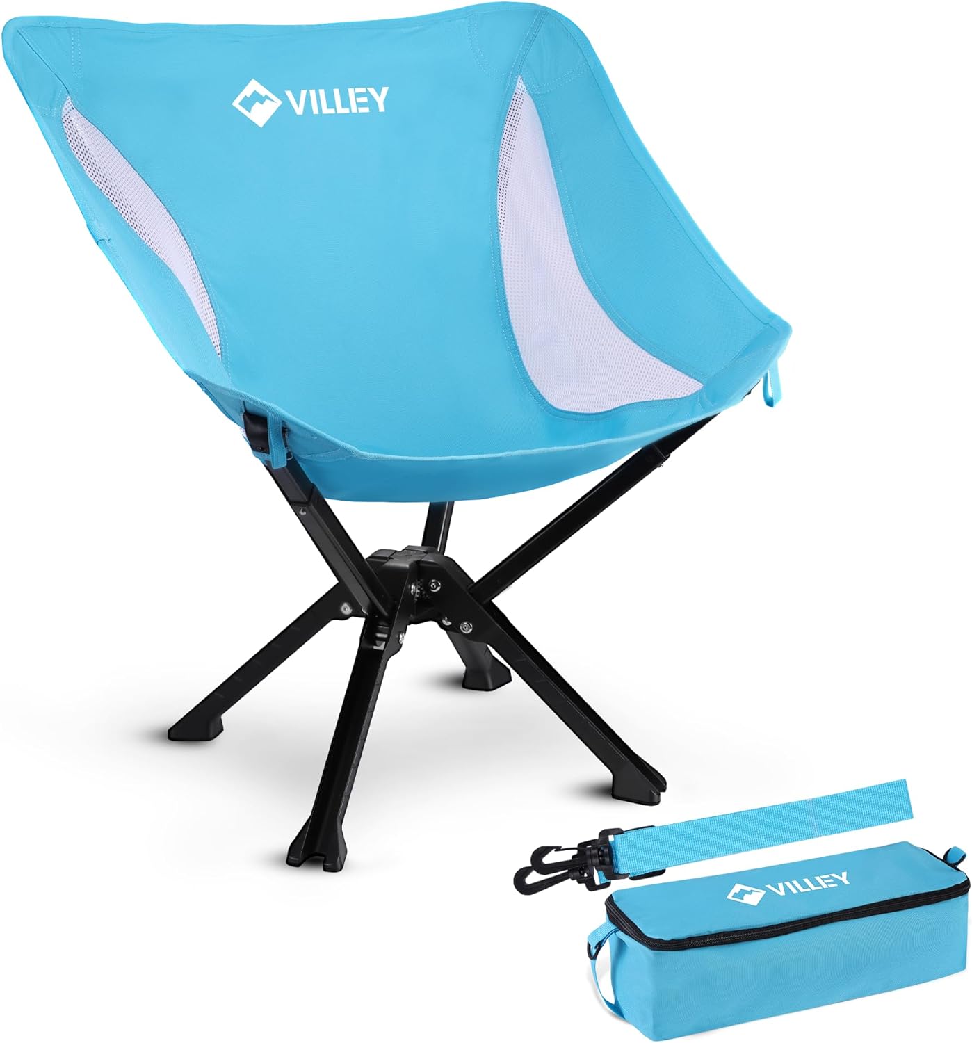 VILLEY Portable Folding Chair for Camping and Outdoor Fun