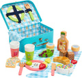 Bluey Picnic Basket Set 30 Piece Wooden Roleplay Toy - Imaginative