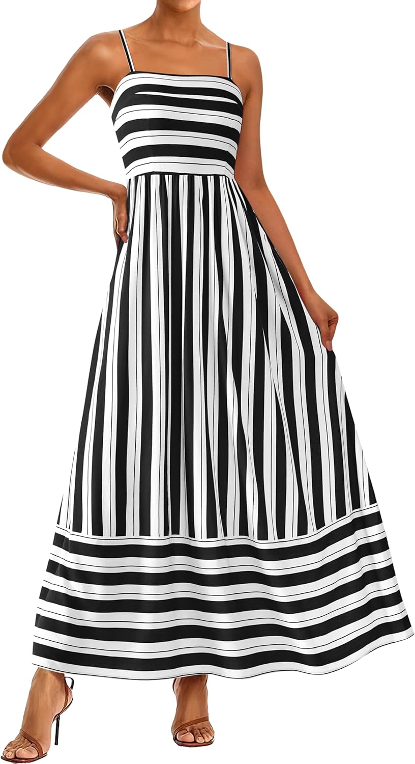 PRETTYGARDEN Summer Dresses for Women 2025 Beach Maxi Dress