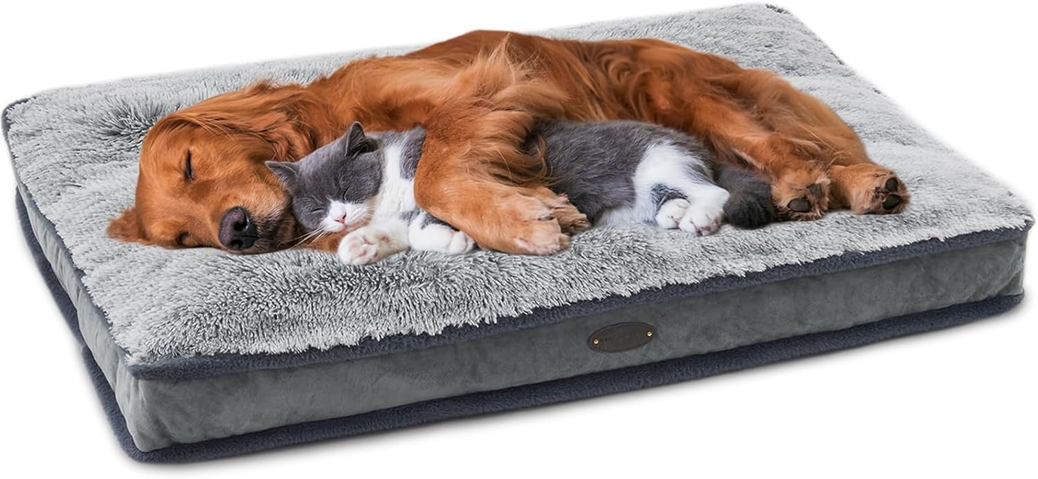 Deluxe Plush Dog Bed for Medium and Small Breeds, Waterproof