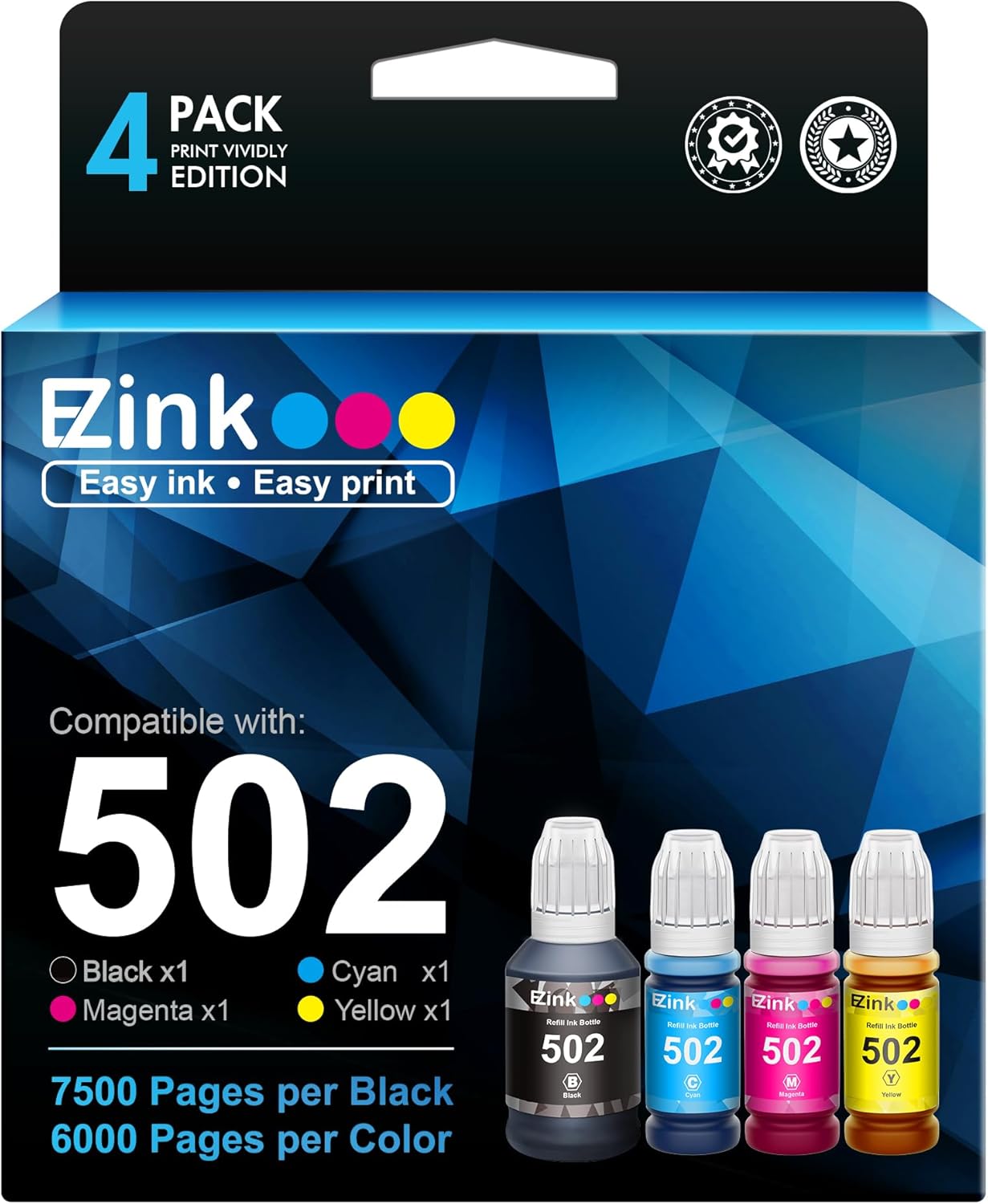 E-Z Ink Refill Bottles for Epson Printers - High Yield Performance