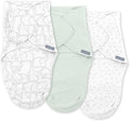 SwaddleMe Monogram Cotton Baby Swaddle 0-3 Months - Calm & Easy Change
