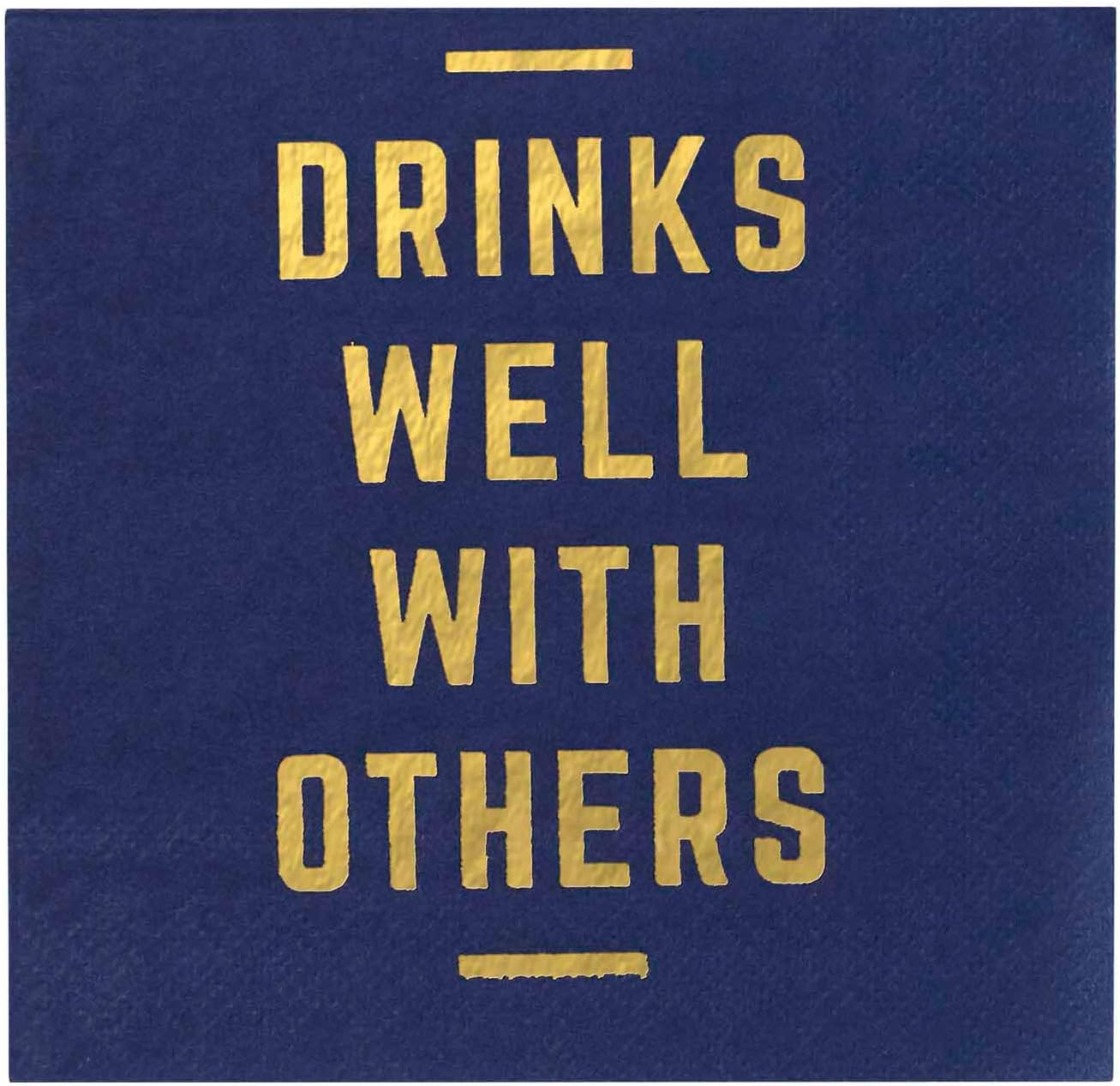 Party Perfect Blue Cocktail Napkins, 20pc, 5.5'' - X&O PAPER GOODS