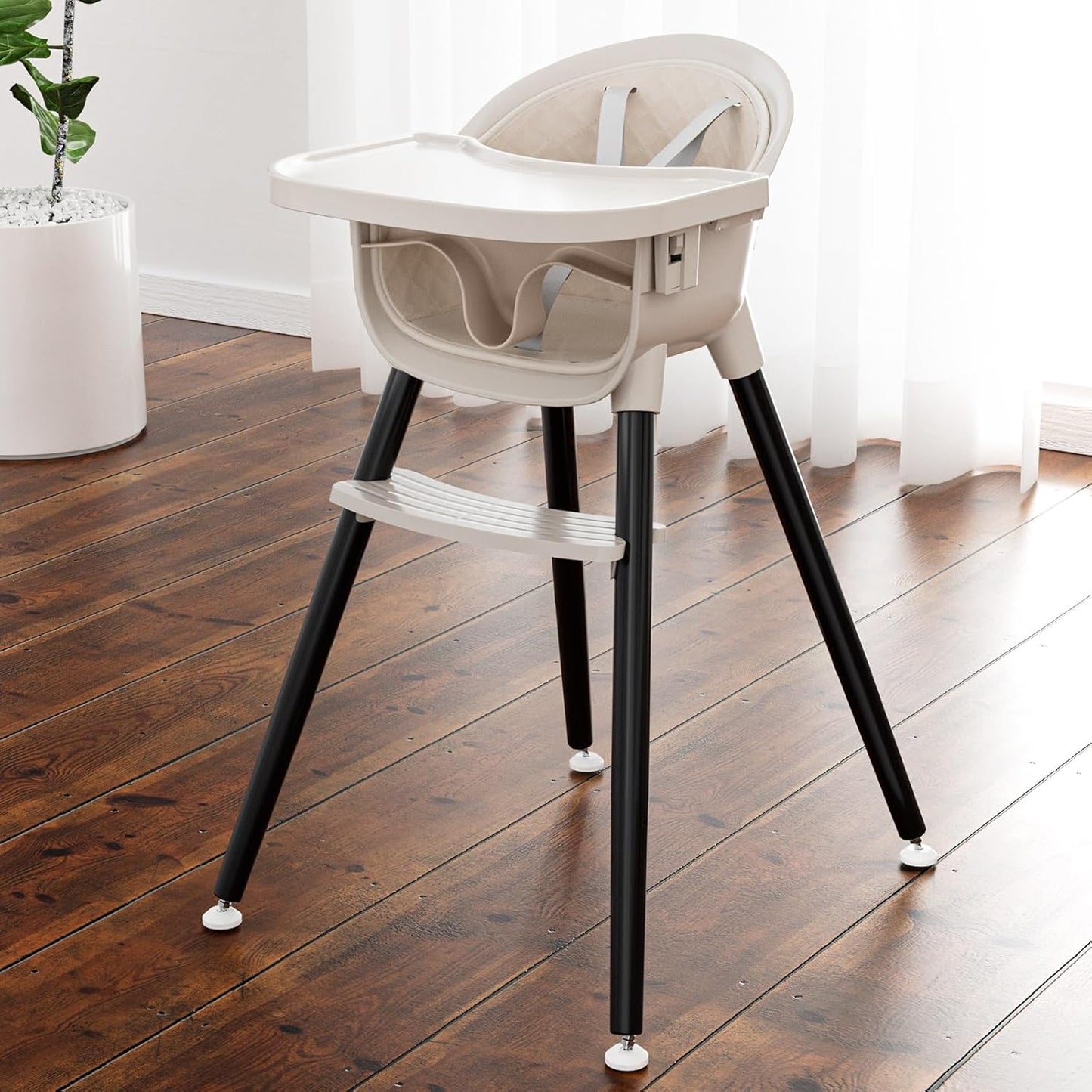 Fodoss Convertible Wooden High Chair for Babies and Toddlers