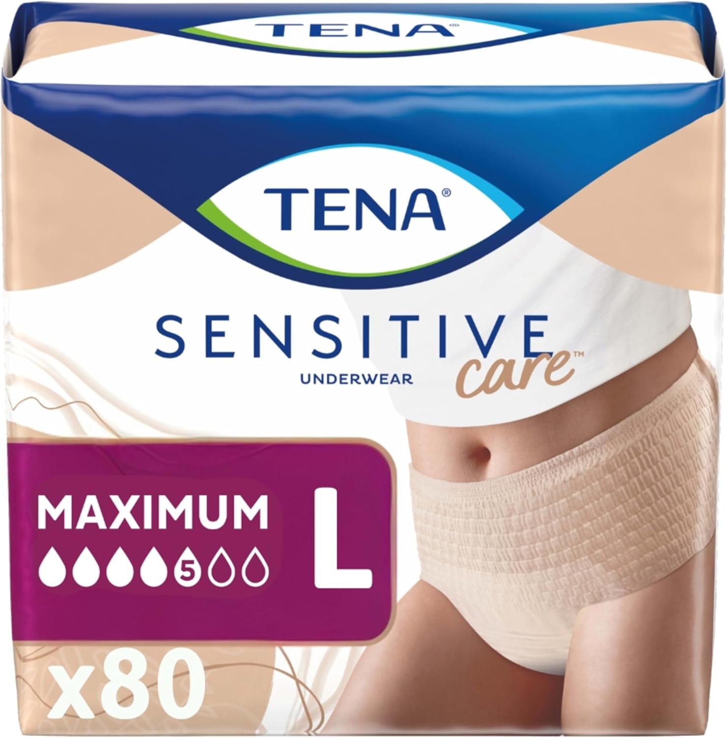 TENA Sensitive Care Adult Incontinence Underwear for Women