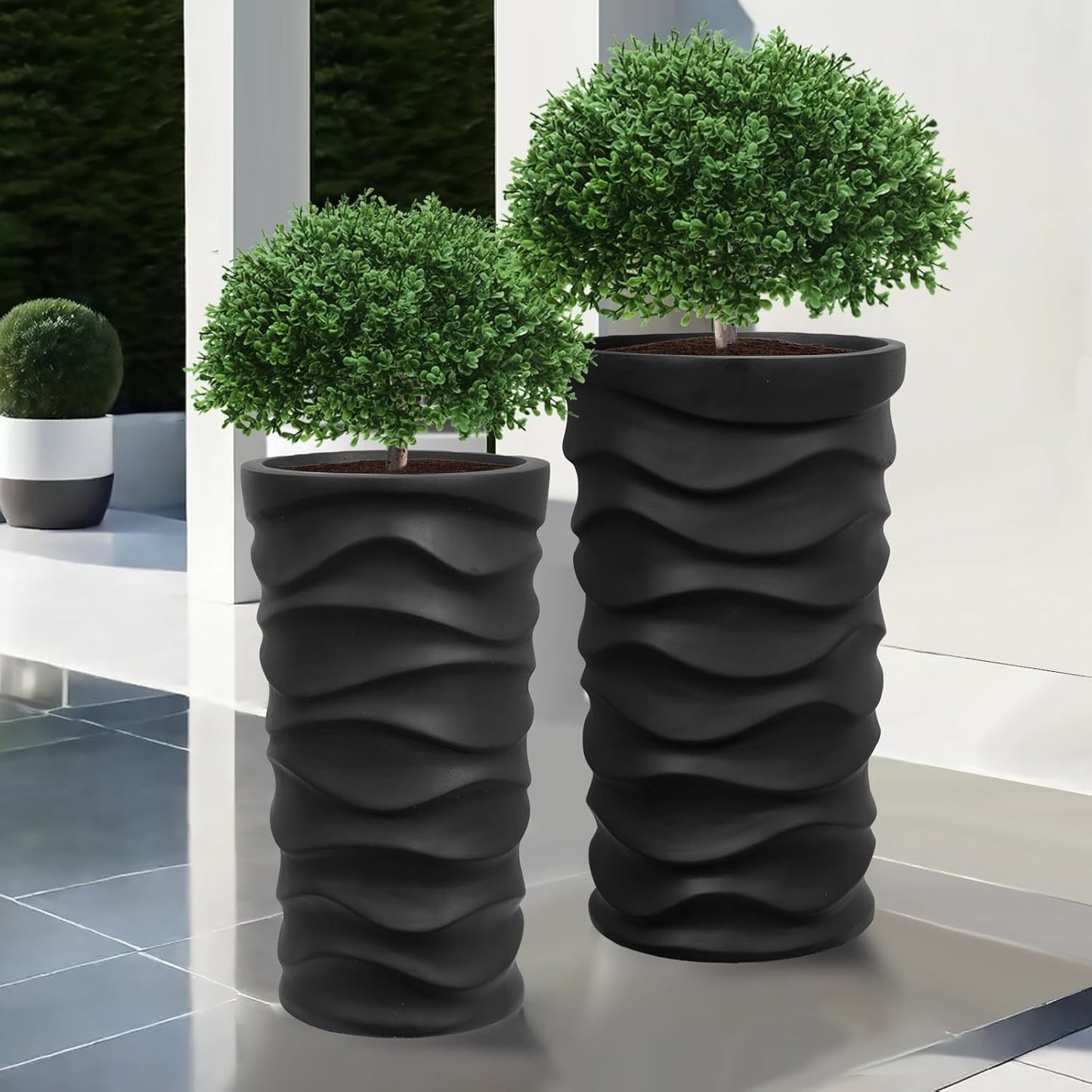 YOLENY Tall Planters with Drainage Hole for Home Decor