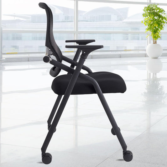 10 Pack Stackable Foldable Conference Room Chairs with Lumbar Support