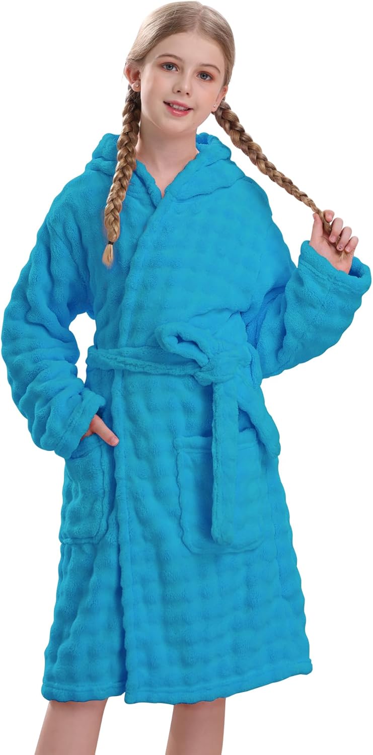 V.&GRIN Girls Hooded Towel Robe for Bath & Pool Fun